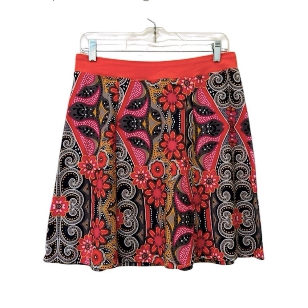 PrAna Jenna Skirt Multicolor Paisley Pattern Size S